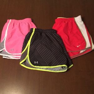 3 Size Large Under Armour and Nike Athletic Shorts
